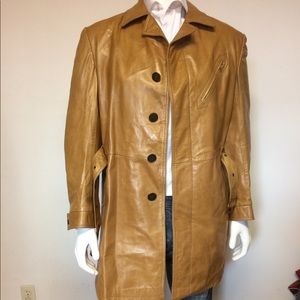 Vintage soft leather overcoat by Teller Coat 42